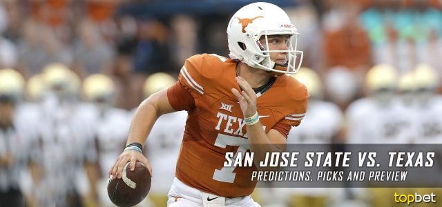 San Jose State Spartans vs. Texas Longhorns Predictions, Picks, Odds, and NCAA Football Week Two Betting Preview – September 9, 2017