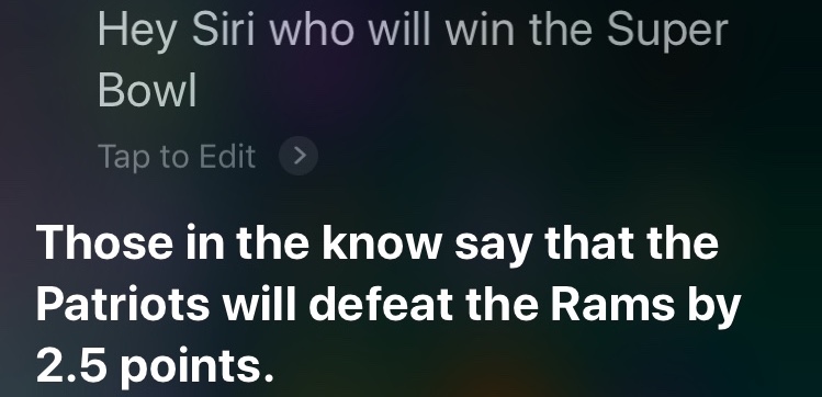 Computer Super Bowl Predictions 2019 - Super Bowl LIII SIRI Pick