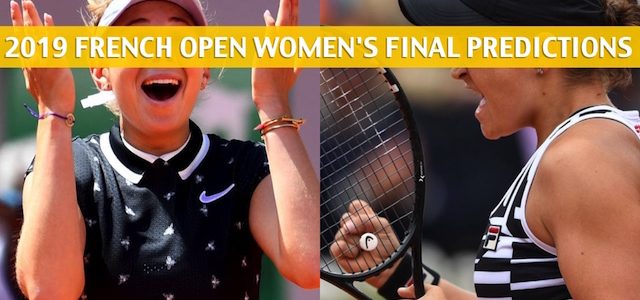 Ashleigh Barty vs Marketa Vondrousova Predictions, Picks, Odds, and Betting Preview – French Open Finals Round – June 8 2019