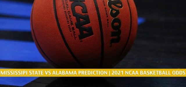 Mississippi State Bulldogs vs Alabama Crimson Tide Predictions, Picks, Odds, and NCAA Basketball Betting Preview – March 12 2021