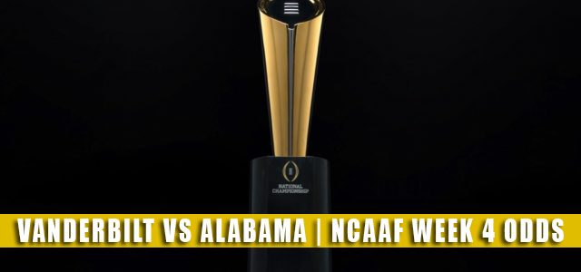 Vanderbilt Commodores vs Alabama Crimson Tide Predictions, Picks, Odds, and NCAA Football Betting Preview | September 24 2022