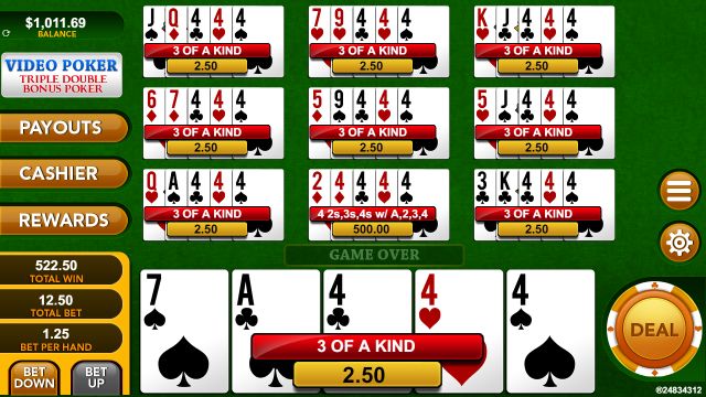 10-Hand Triple Double Bonus Poker