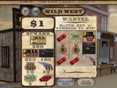 Wild West Scratch Card